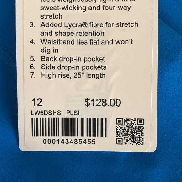 NWT Lululemon 25” Align High Rise Leggings Sz 12 Poolside Blue - Picture 7 of 7